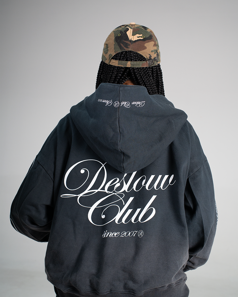 CLUB® ZIP HOODIE FADED BLACK