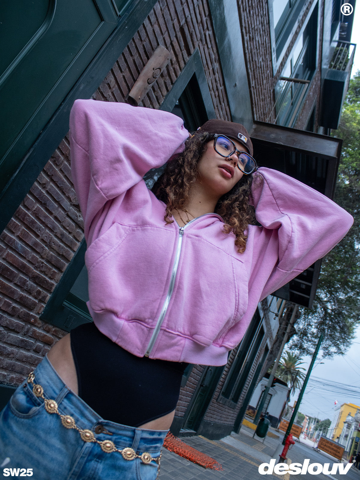 ZIP HOODIE VINTAGE PINK®
