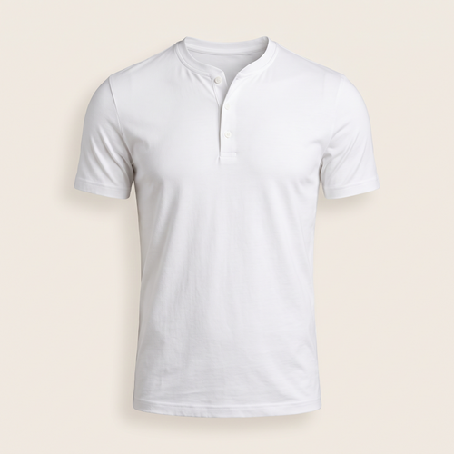 Henley Tee White