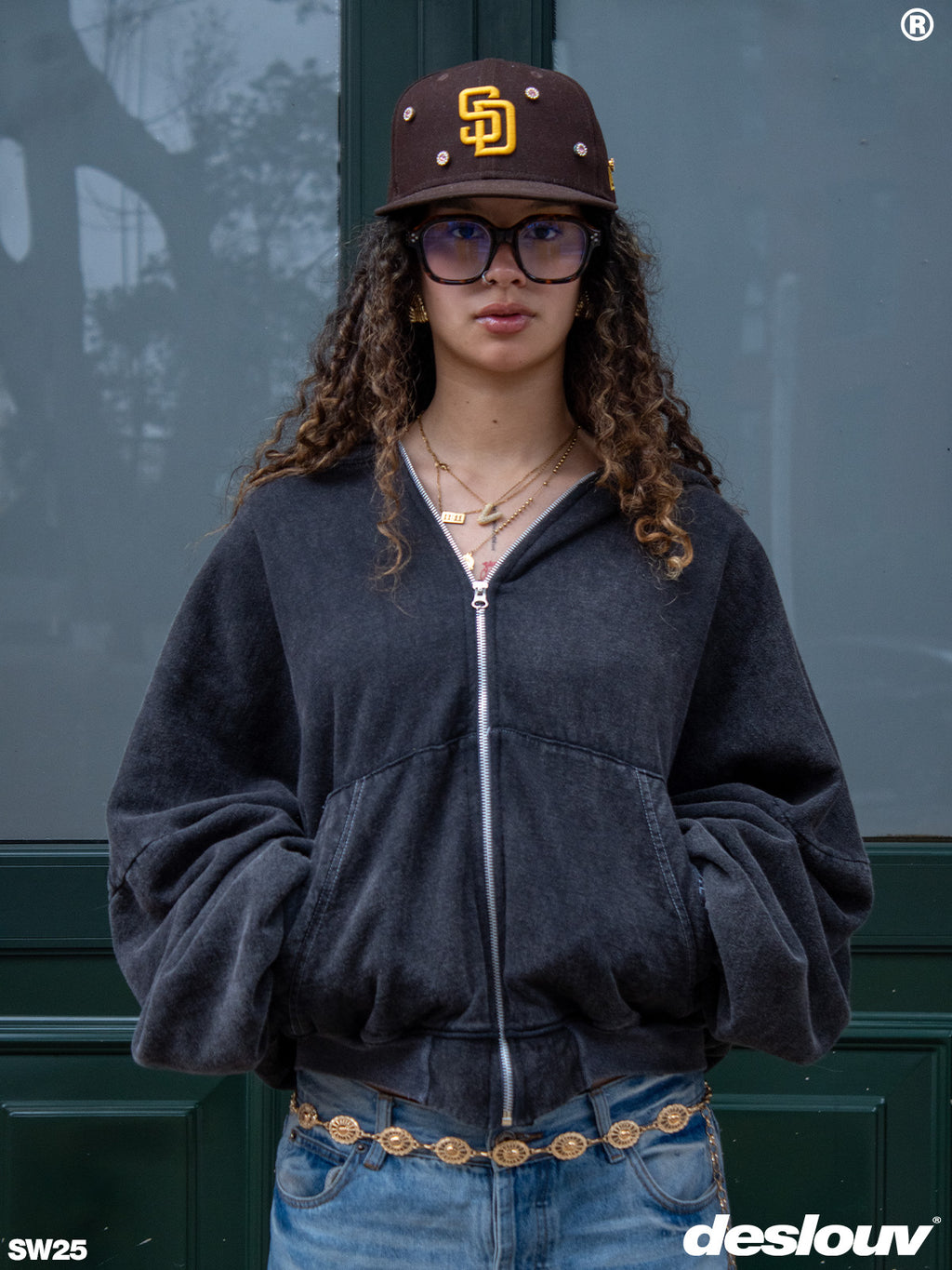 ZIP HOODIE VINTAGE BLACK®