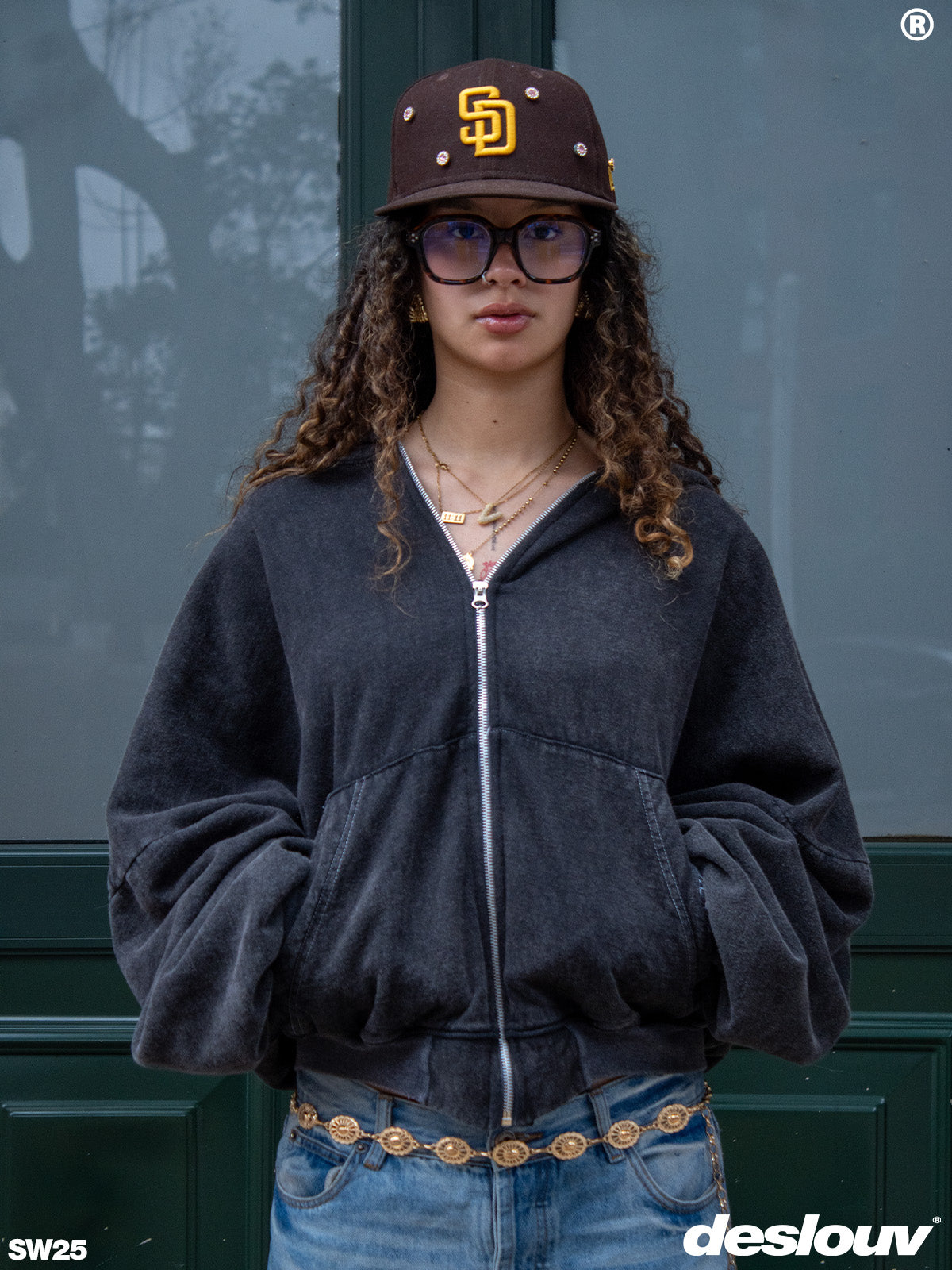 ZIP HOODIE VINTAGE BLACK®