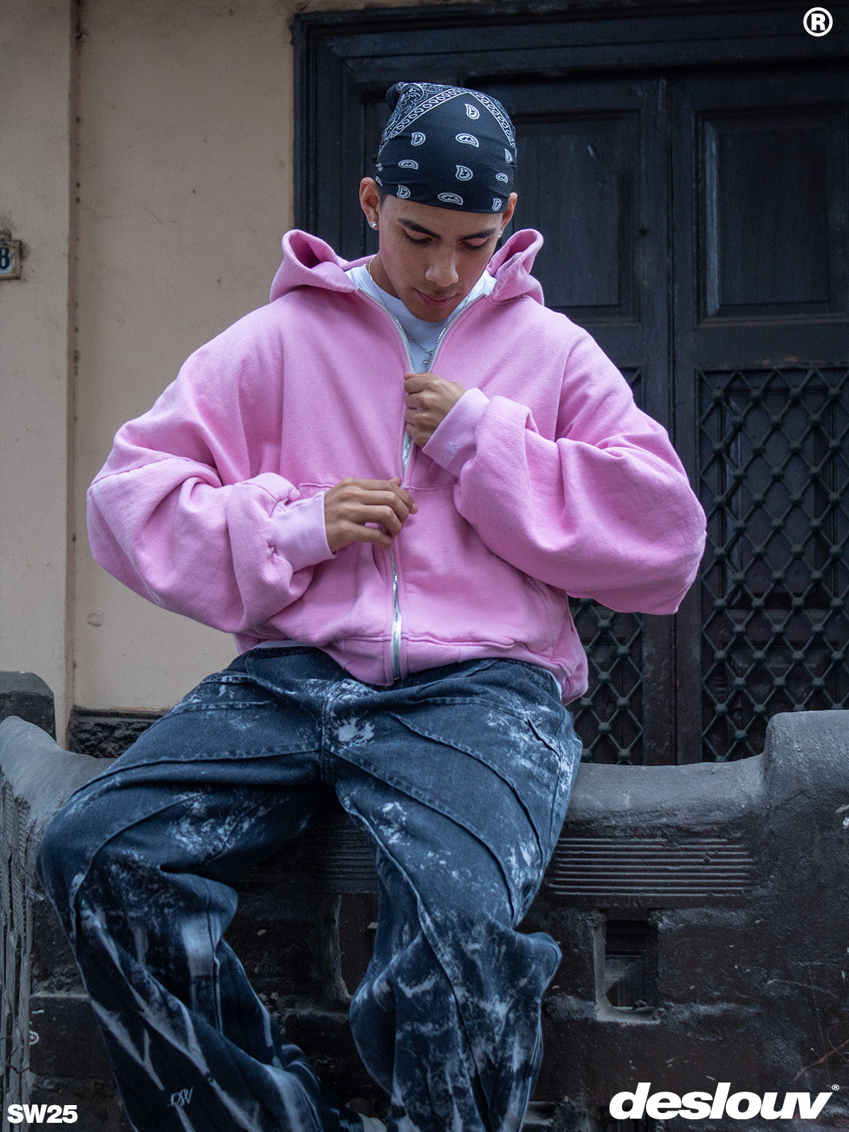 ZIP HOODIE VINTAGE PINK®