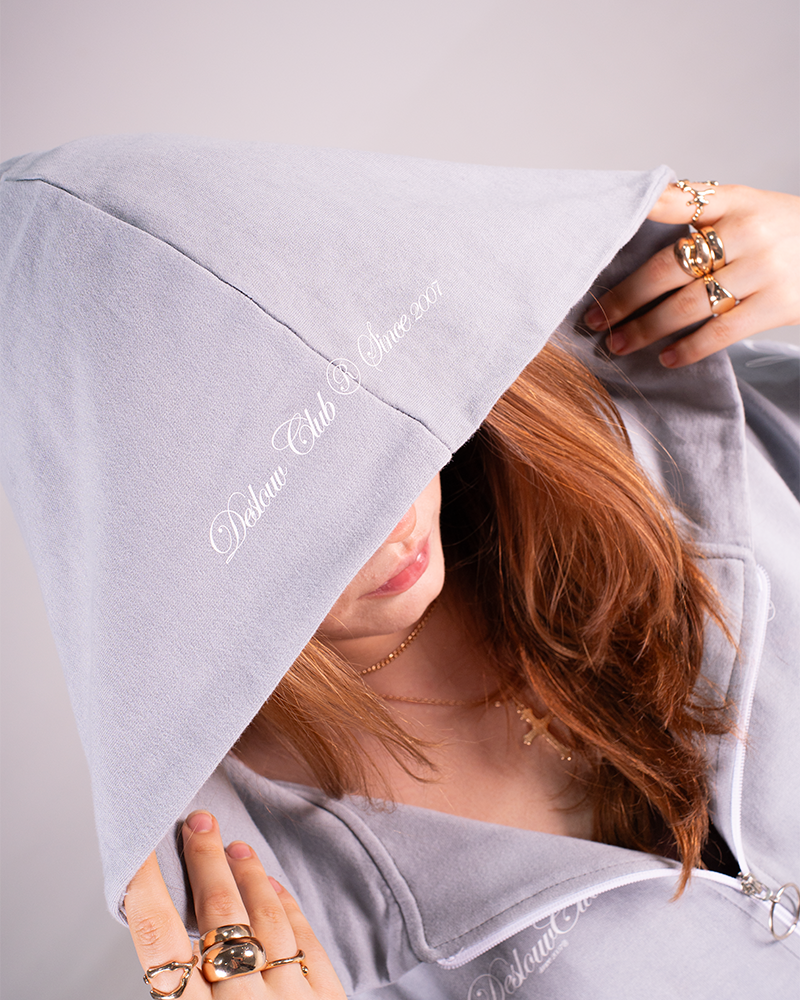 CLUB® ZIP HOODIE FADED GRAY