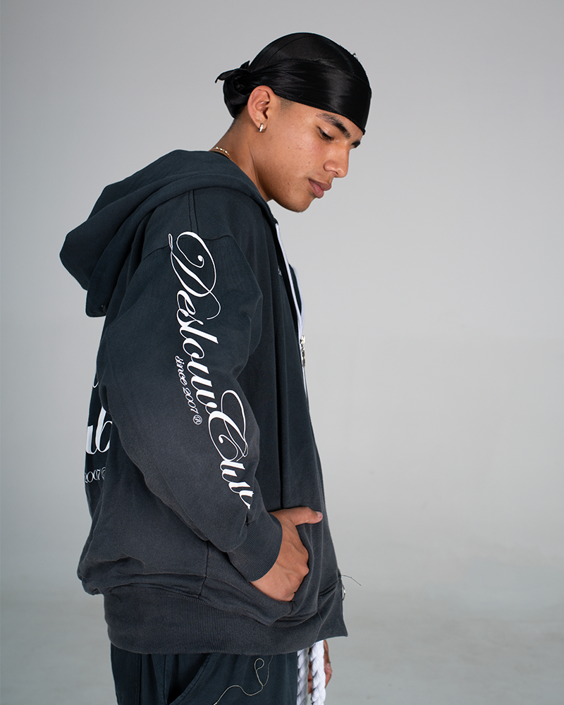 CLUB® ZIP HOODIE FADED BLACK