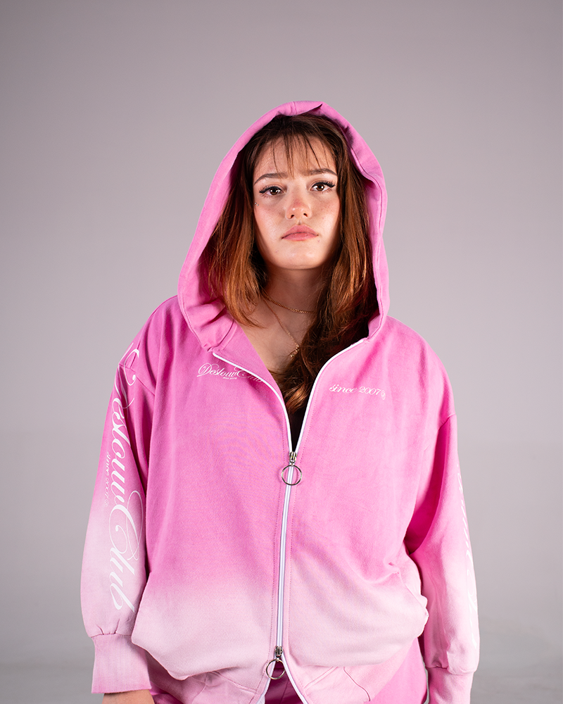 CLUB® ZIP HOODIE FADED PINK
