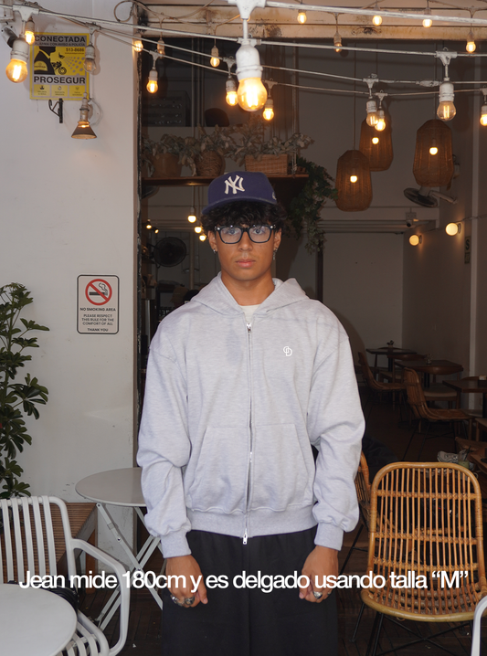 GREY DOBLE ZIP HOODIE®