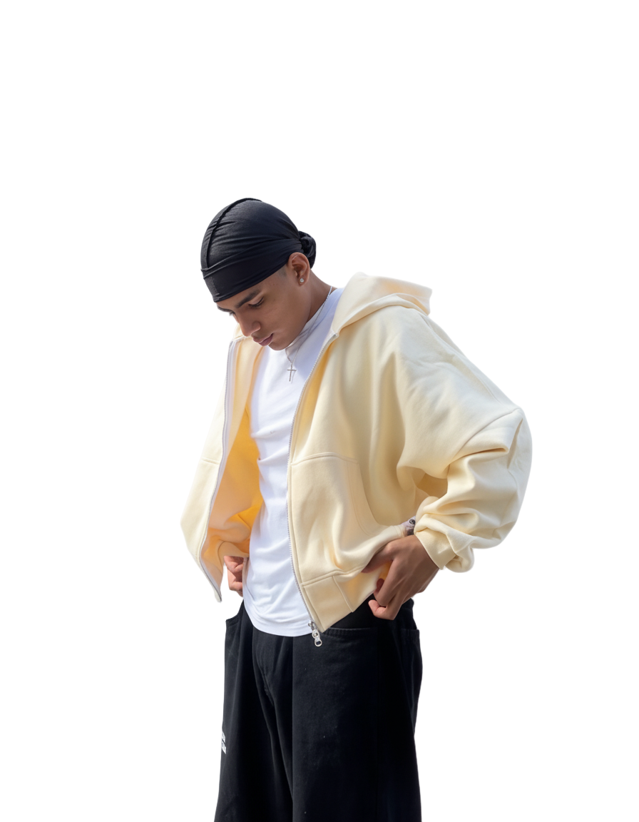 YELLOW DOUBLE ZIP HOODIE®