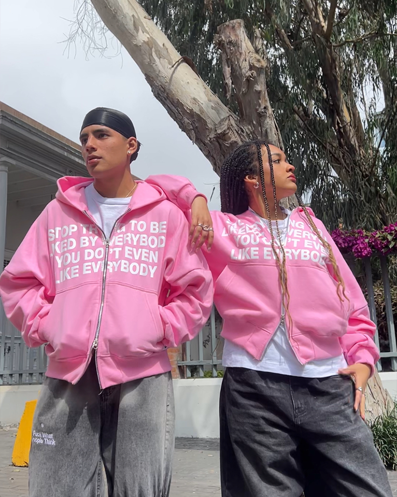 Zip Hoodie Vintage Pink®
