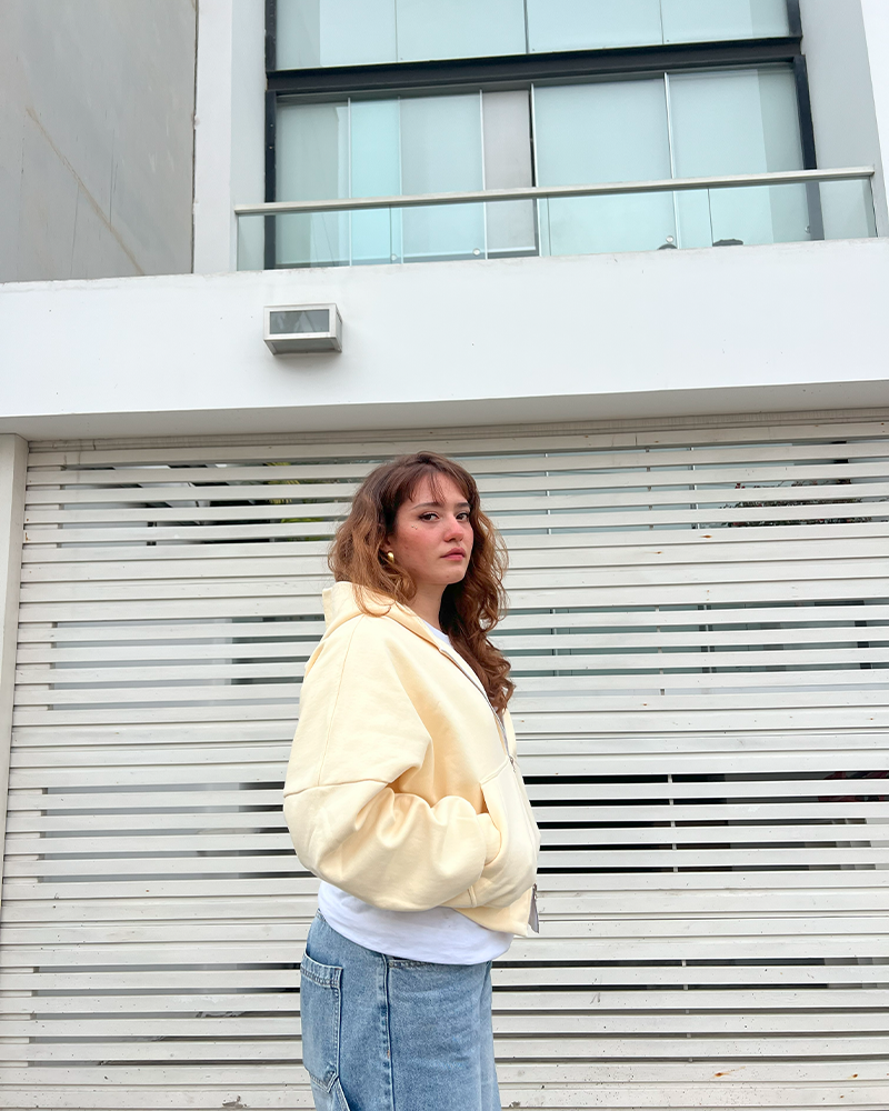 YELLOW DOUBLE ZIP HOODIE®