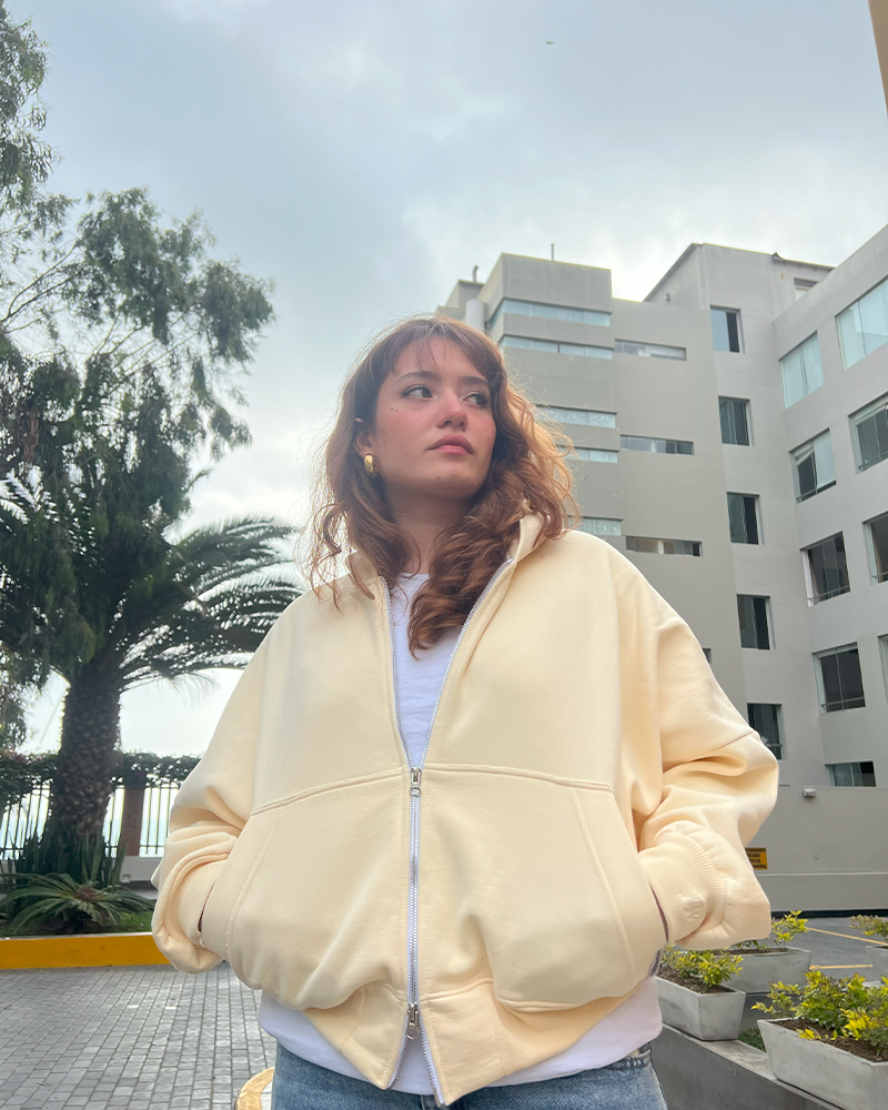 YELLOW DOUBLE ZIP HOODIE®
