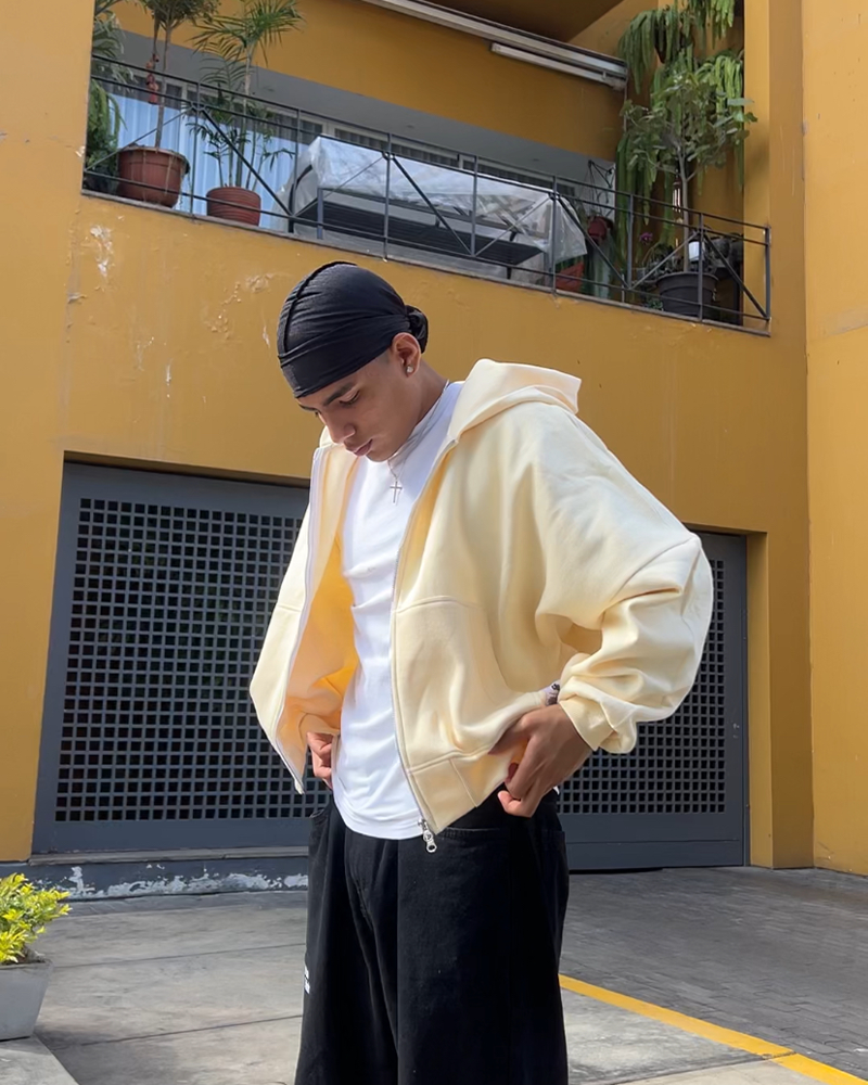 YELLOW DOUBLE ZIP HOODIE®