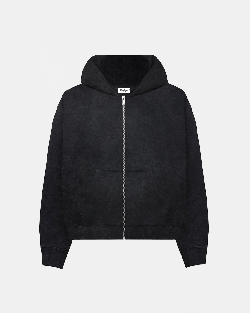ZIP HOODIE VINTAGE BLACK®