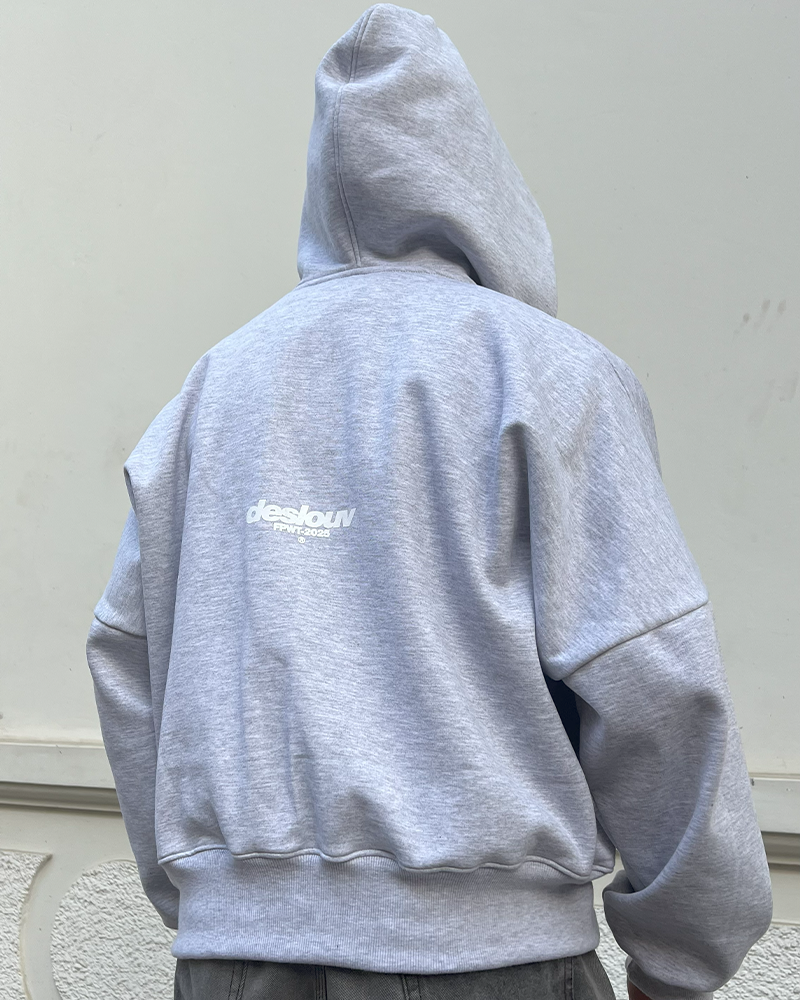 L.P DOUBLE ZIP HOODIE GREY®