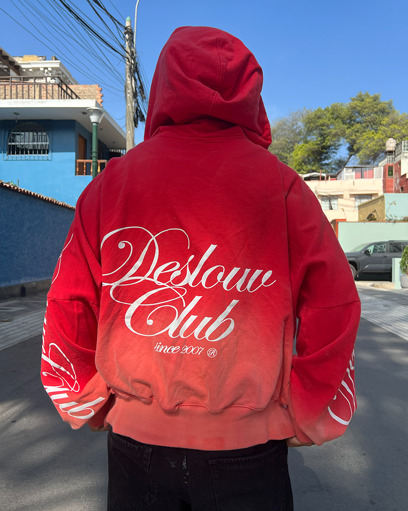 DOUBLE ZIP HOODIE RED®