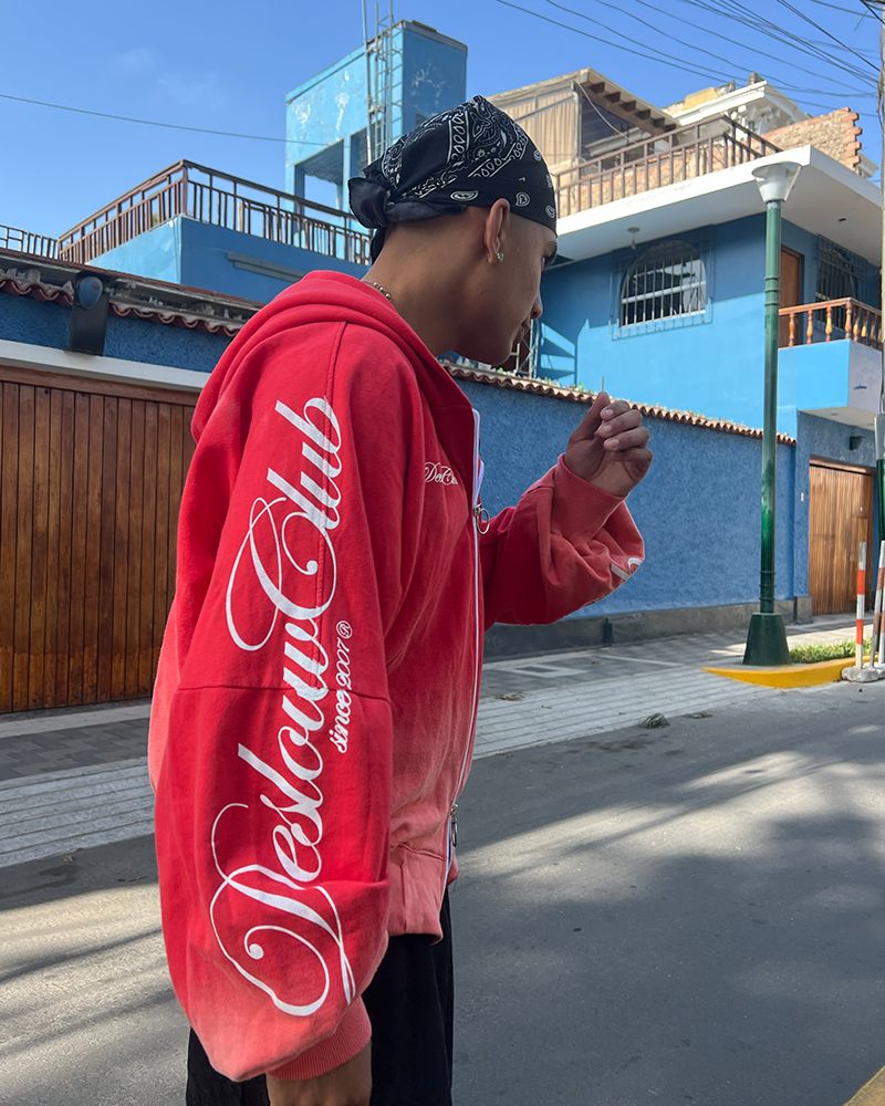 DOUBLE ZIP HOODIE RED®